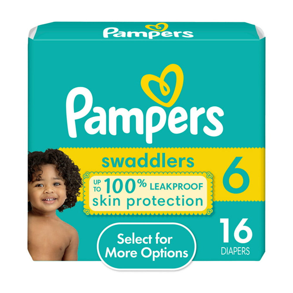 Pampers Swaddlers Disposable Baby Diapers, Size 6, 16 Ct